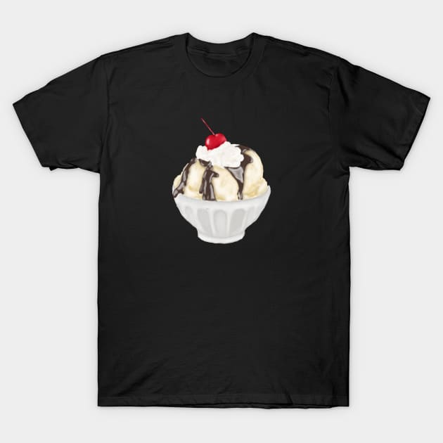 Hot Fudge Sundae Bowl T-Shirt by HB Loves Crafts